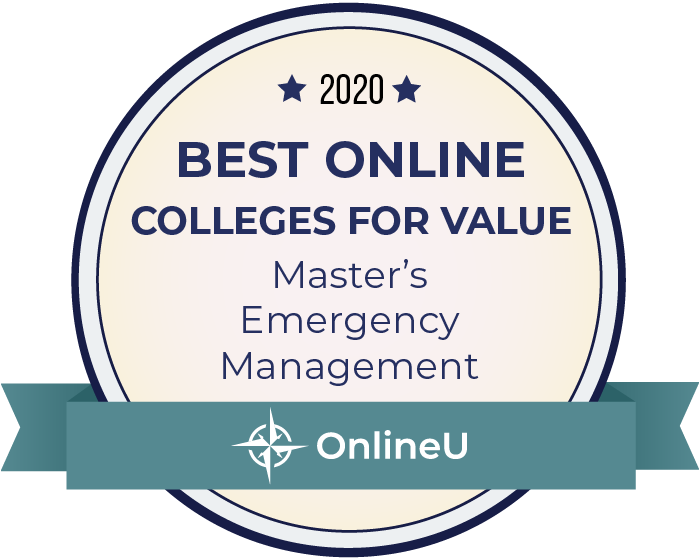 2020 Best Online Master's in Emergency Management Badge