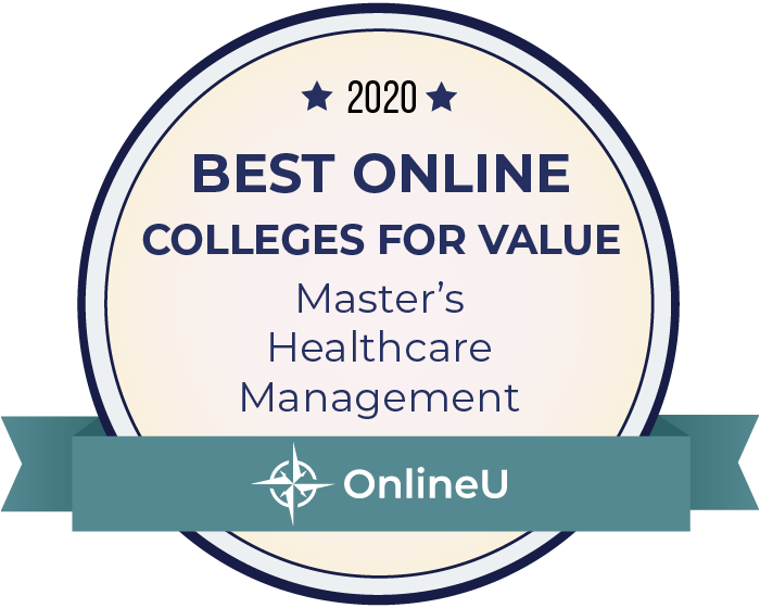 2020 Best Online Master's in Healthcare Management Badge