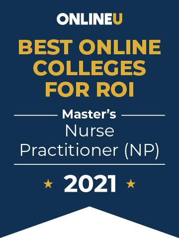 2021 Best Online Colleges Offering Master's Degrees in Nurse Practitioner (NP) Badge