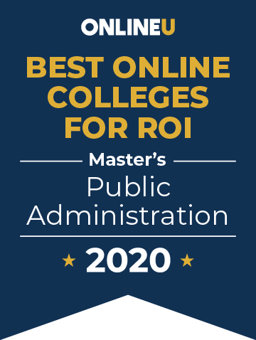 2020 Best Online Master's in Public Administration Badge