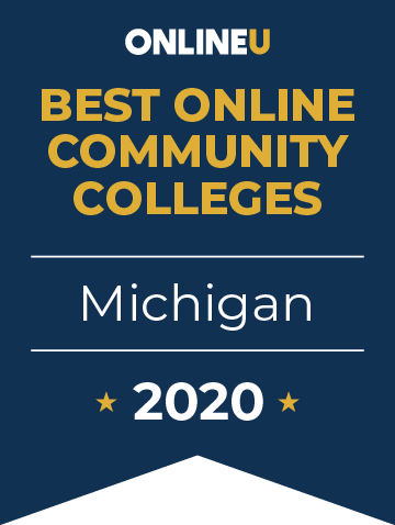 2020 Best Online Community Colleges in Michigan Badge