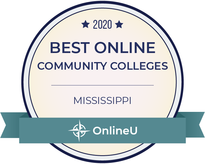 2020 Best Online Community Colleges in Mississippi Badge
