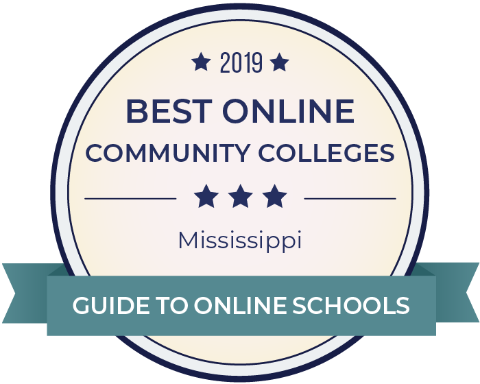2019 Best Online Community Colleges in mississippi Badge