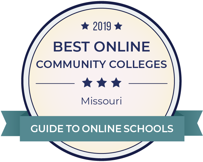 2019 Best Online Community Colleges in missouri Badge