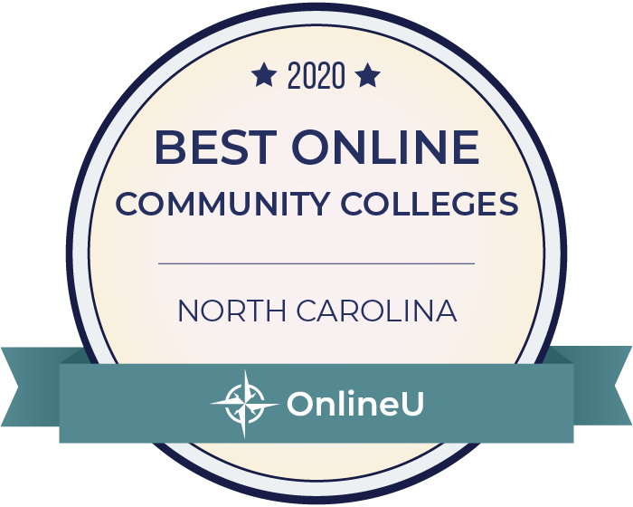 2020 Best Online Community Colleges in North Carolina Badge