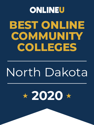 2020 Best Online Community Colleges in North Dakota Badge