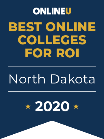 2020 Best Online Colleges in North Dakota Badge