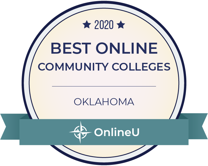 2020 Best Online Community Colleges in Oklahoma Badge