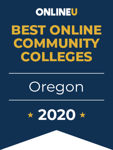 2020 Best Online Community Colleges in Oregon Badge