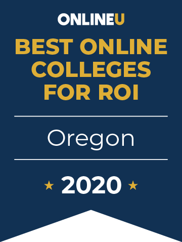 2020 Best Online Colleges in Oregon Badge