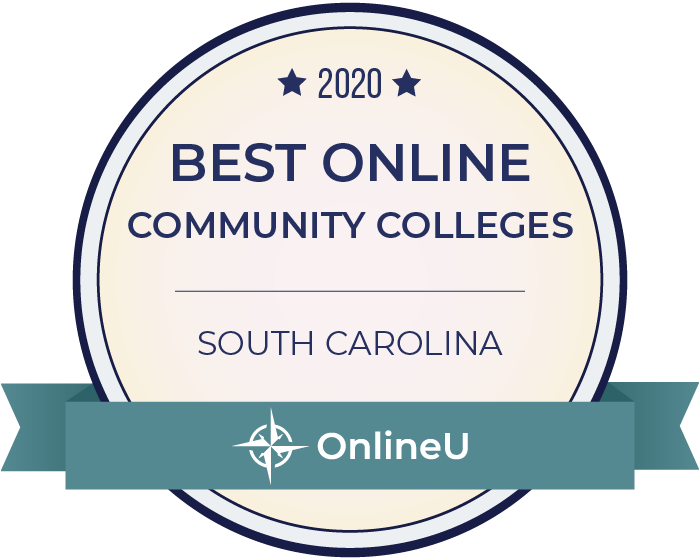 2020 Best Online Community Colleges in South Carolina Badge