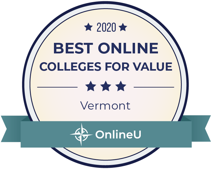 2020 Best Online Colleges in vermont Badge