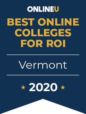 2020 Best Online Colleges in Vermont Badge
