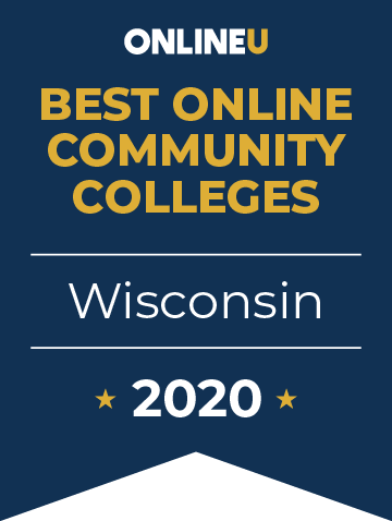 2020 Best Online Community Colleges in Wisconsin Badge