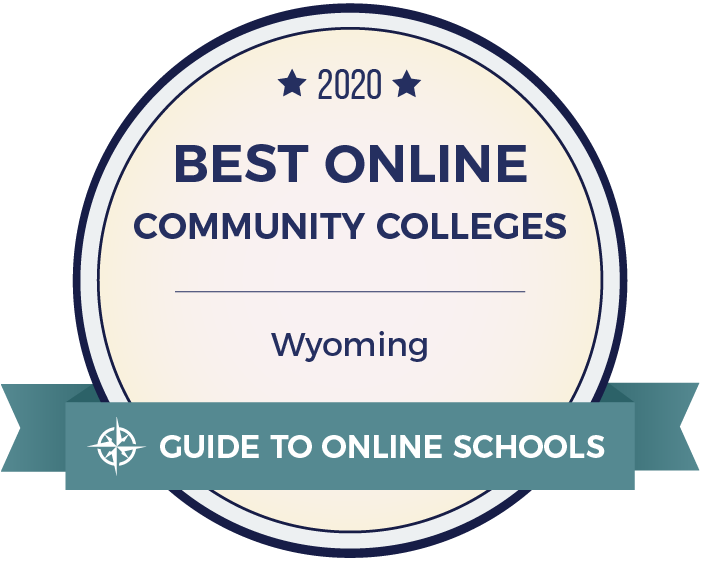 2020 Best Online Community Colleges in Wyoming Badge