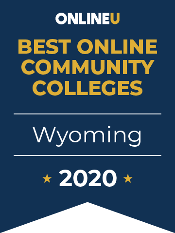 2020 Best Online Community Colleges in Wyoming Badge