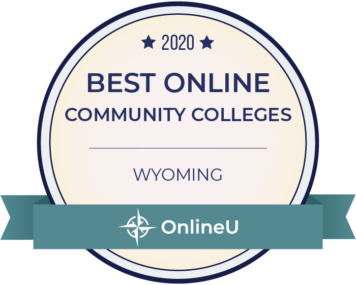 2020 Best Online Community Colleges in Wyoming Badge